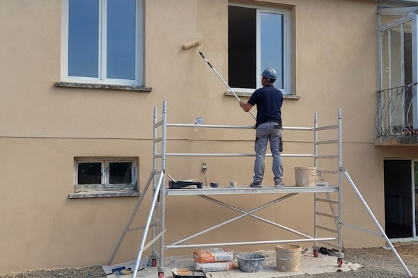 Ravalement d'une façade à Chamblet